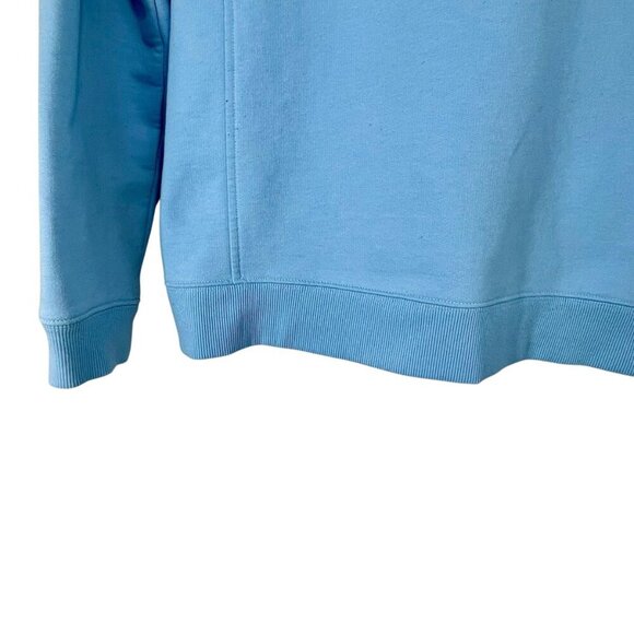 Vineyard Vines Cotton Blend Blue Quarter-Zip Pullover Whale Sweatshirt Womens M - Picture 4 of 12
